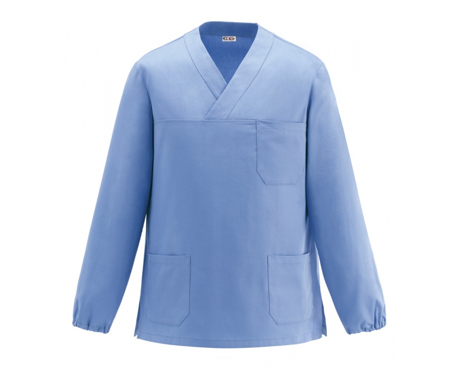 Casacca a V M/Lunghe Azzurro