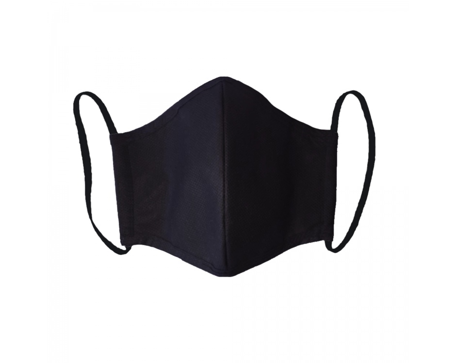Mascherina Cotone con Stringinaso Nero
