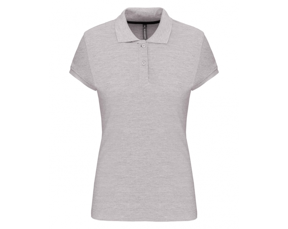 Polo Donna Top Grigio Melange