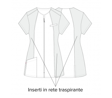 Casacca Donna Nicole Microfibra+Mesh Bianco