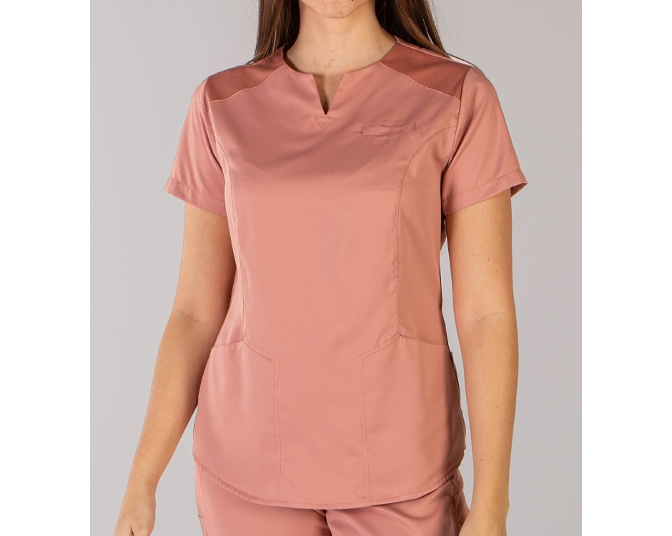 Casacca Donna a V Microfibra Manopesca Cipria