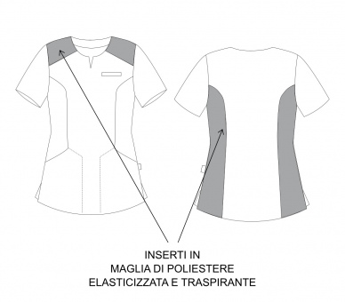 Casacca Donna a V Microfibra Manopesca Cipria