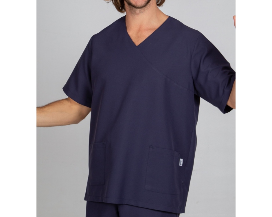 Casacca a V Microfibra Blu Casacca a V Microfibra Blu