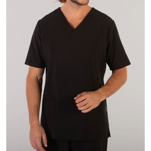 Casacca a V Uomo Microfibra Stretch Nero Casacca a V Uomo Microfibra Stretch Nero