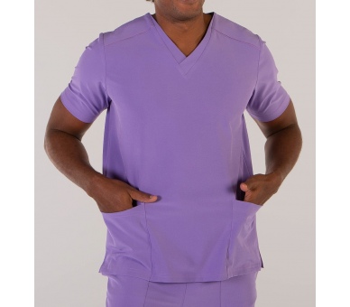 Casacca a V Uomo Microfibra Stretch Lilla
