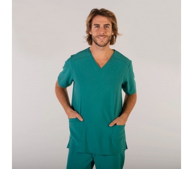 Casacca a V Uomo Microfibra Stretch Verde