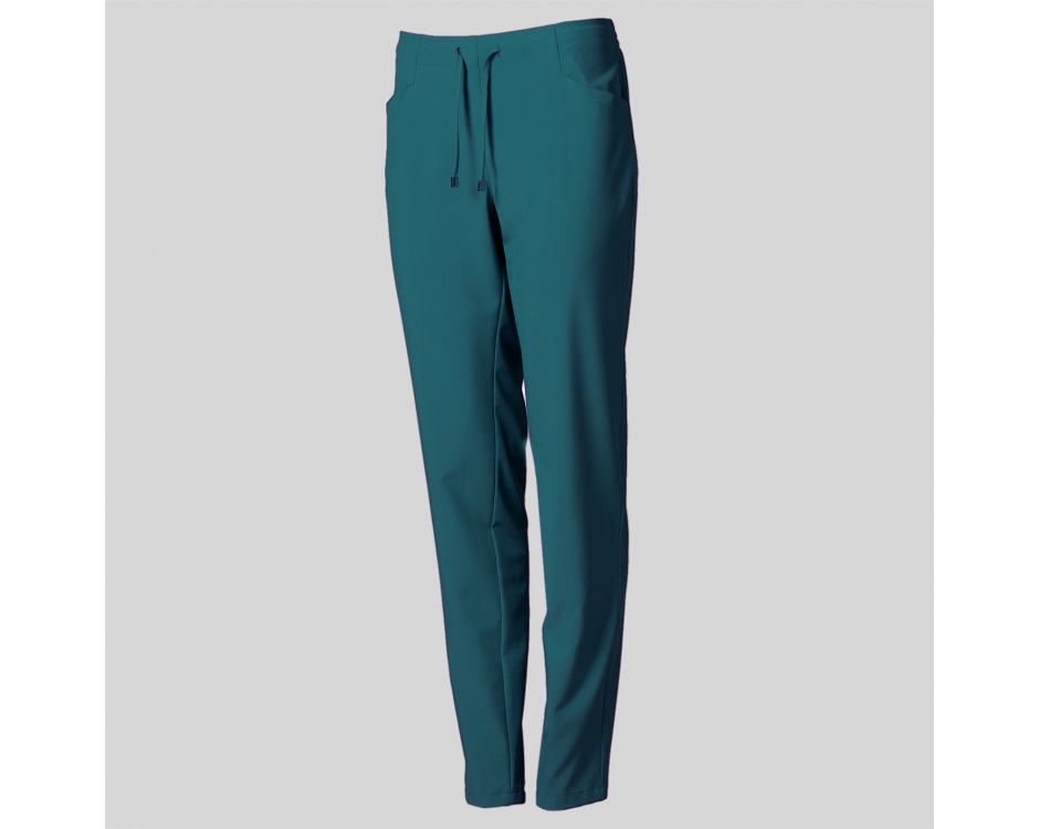 Pantalone Donna Microfibra Stretch Petrolio