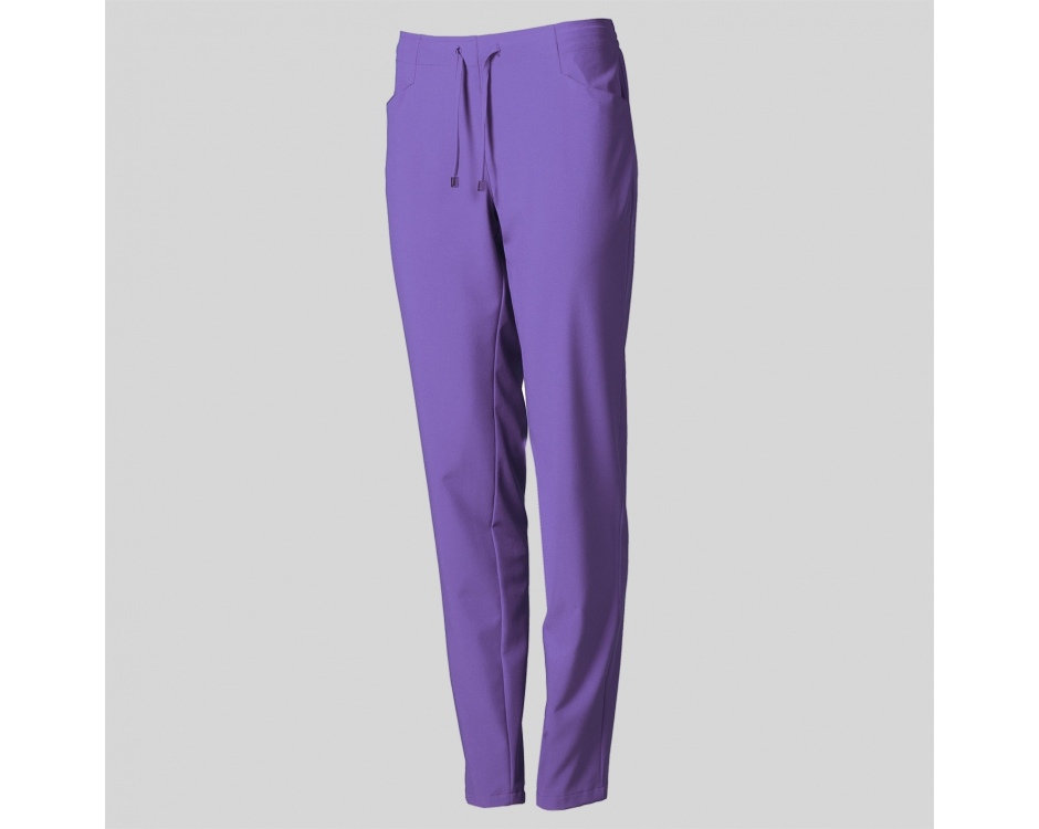 Pantalone Donna Microfibra Stretch Lilla