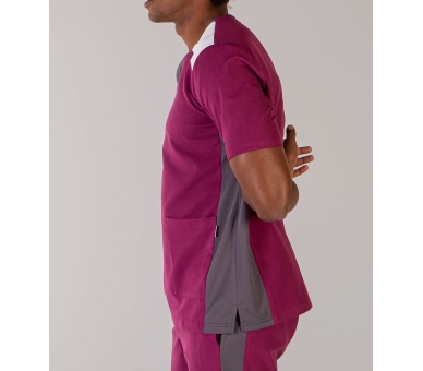 Casacca a V Uomo Microfibra Stretch Malva