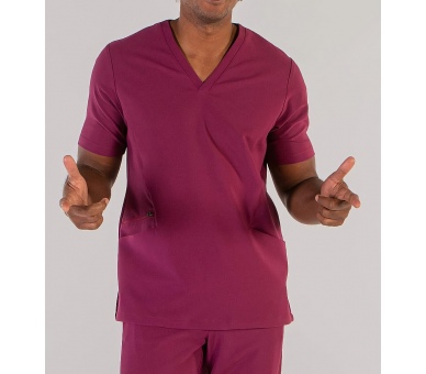 Casacca a V Uomo Extrafiber Stretch Melanzana