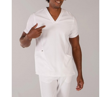 Casacca a V Uomo Extrafiber Stretch Bianco