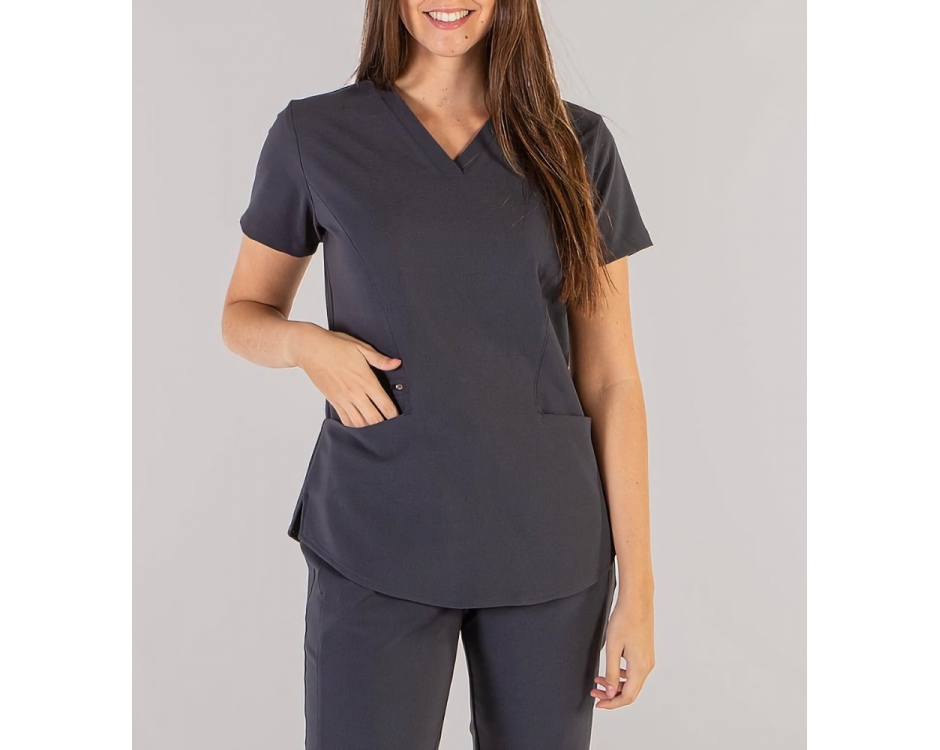 Casacca a V Donna Extrafiber Stretch Grigio