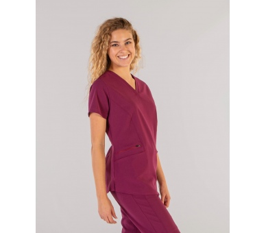 Casacca a V Donna Extrafiber Stretch Bordeaux