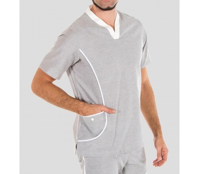 Casacca a V Uomo Oxford Grigio Casacca a V Uomo Oxford Grigio