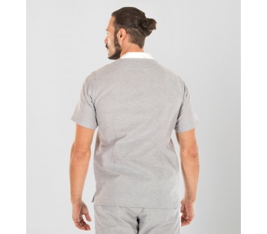 Casacca a V Uomo Oxford Grigio Casacca a V Uomo Oxford Grigio
