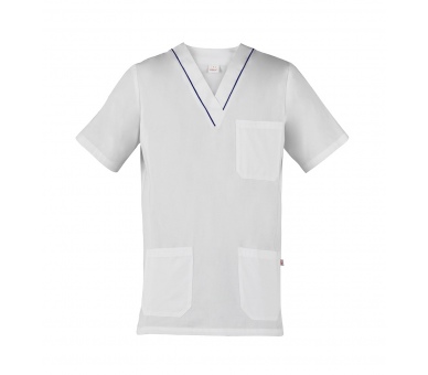 Casacca a V Gary Bianco/Blu Casacca a V Gary Bianco/Blu