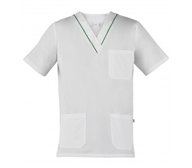 Casacca a V Gary Bianco/Verde