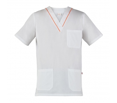 Casacca a V Gary Bianco/Arancio
