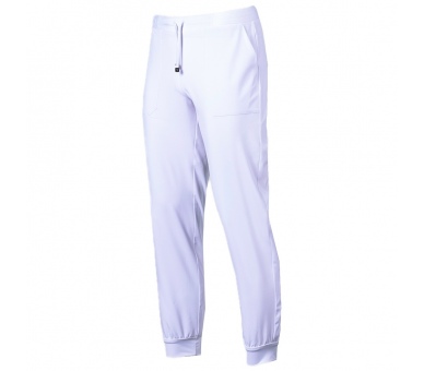 Pantalone Unisex Jogger Microfibra Stretch Bianco