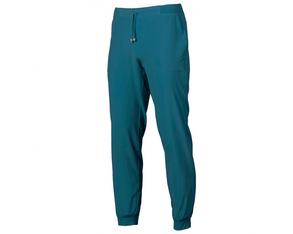 Pantalone Unisex Jogger Microfibra Stretch Petrolio