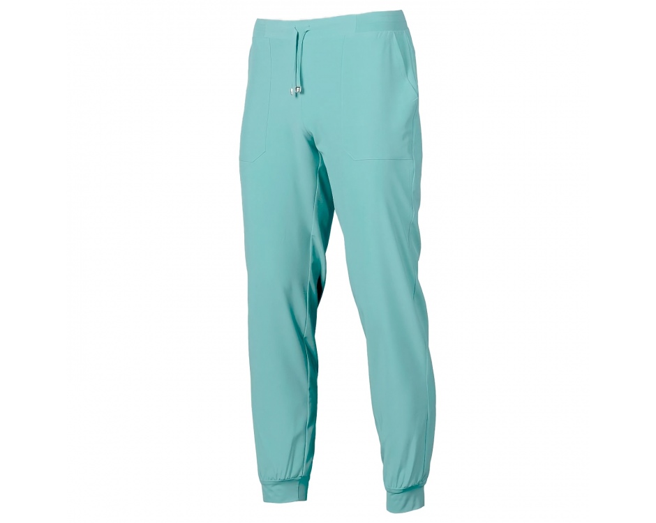 Pantalone Unisex Jogger Microfibra Stretch Verde Acqua