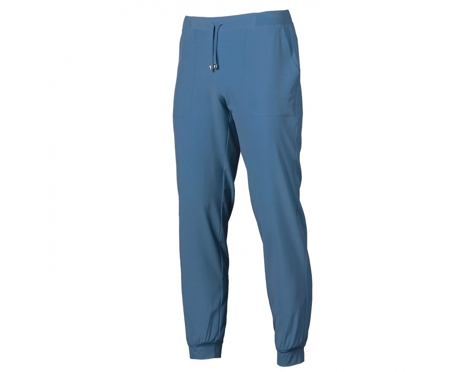 Pantalone Unisex Jogger Microfibra Stretch Blu Avio Pantalone Unisex Jogger Microfibra Stretch Blu Avio